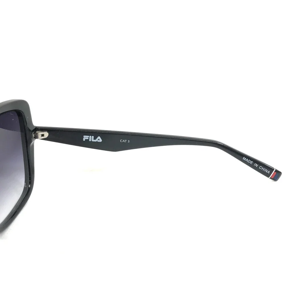 Fila Sunglasses SFI183 BLACK Butterfly Oversized Frame with Gray Gradient Lenses